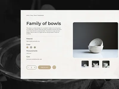 E-commerce Website for Clay Pottery Shop | Terracotta branding ui