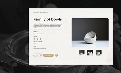 E-commerce Website for Clay Pottery Shop | Terracotta branding ui