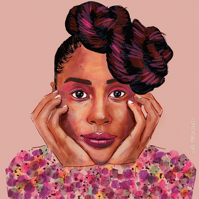 Issa Rae Portrait editorial illustration illustration portrait