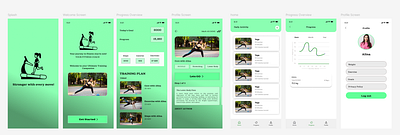 Fitness App animation design figma expert fitness app graphic design ux