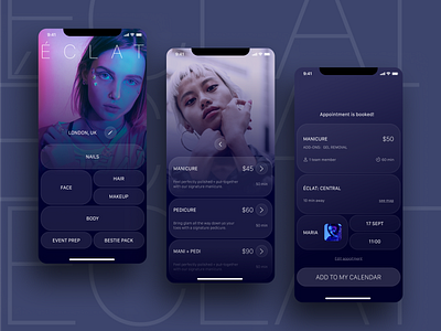 Beauty Salon Concept beauty salon design mobile app mobile app design mobile app identity mobile ui salon app