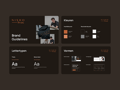 Nisho Brand Guidelines Style branding clean dark design grey guidelines interface landing page minimal modern presentation ui ux web website