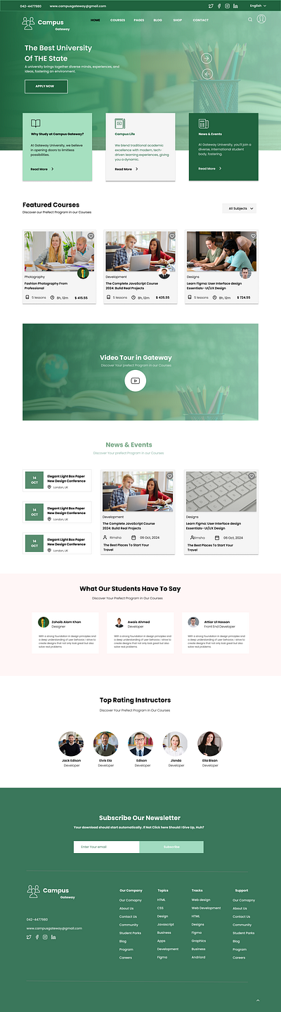 Education Home Website Page design graphic design typography ui ux vector website websites designs