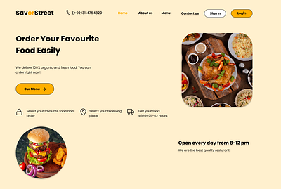 Food Website Homepage branding design graphic design illustration logo typography ui ux vector website