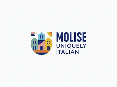 Molise Italian Tourist Destination city crest destination flag house icon italia logo mark symbol tourist travel trip