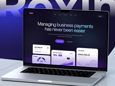 Roxin. Header Exploration b2b banking fintech fintech saas fintech startup landing page payment saas web web design website