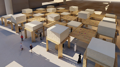 “Ramadan Souq” Festival - King Abdulaziz Airport (Hajj Terminal) 3d arab architecture art biennal branding design festival interior deign