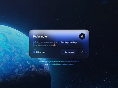 Note Reminder💌 blur component earth edite gradient graphic design landing page meshgradiant minimal modern note product product design reminder task trend ui ui components ux web