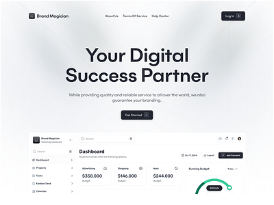 Brand Magician Digital Marketing Web 3d animation branding dashboard design digital figma logo market marketing ui uiux web