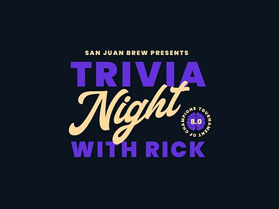 Trivia Night Graphic branding design graphic design logo typography