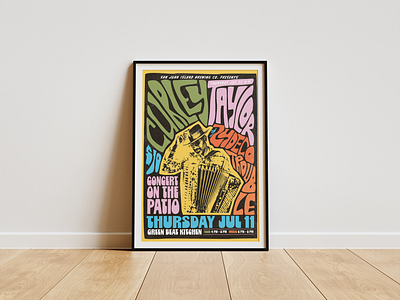 Curley Taylor & Zydeco Trouble Concert Poster branding branding design design graphic design illustration logo poster poster design typography vector