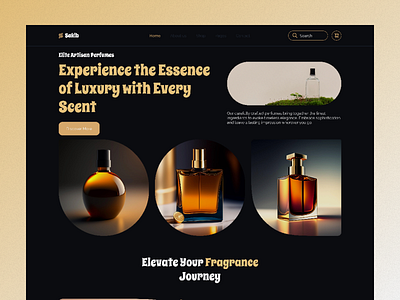 Discover Artisan Perfumes: Website Design design elegance fragrance luxury new trend perfume website ui web design