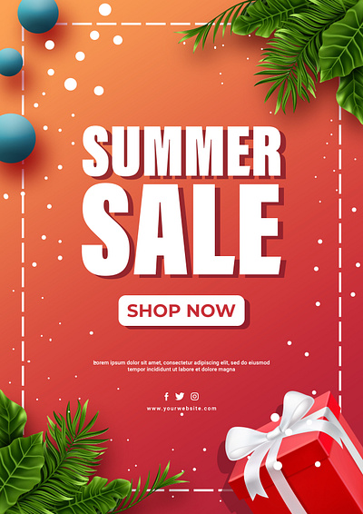 Summer Sale Poster adobe illustration adobe photoshop advetesment design flayer graphic design phots poster