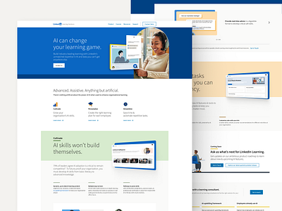 AI Landing Page design for - LinkedIn animation branding clean design design ecommerce graphic design illustration linkedin logo minimalist ui ux web