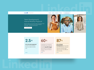 LinkedIn Learning Solutions - Resource Page design branding corporate design ecommerce graphic design illustration landingpage logo minimalist statistics design stats ui ux web webdesign