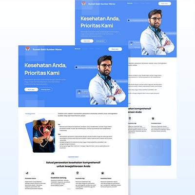 Landing Page - Sumber Waras Hospital branding graphic design ui