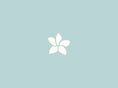 Plumeria Flower Logo flat flower graphic design logo minimal modern petals plumeria