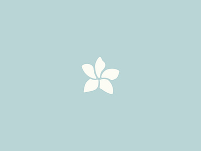 Plumeria Flower Logo flat flower graphic design logo minimal modern petals plumeria