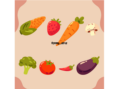 Hand Drawn Healthy Food Elements background carrot collection culinary diet eating elements food fresh fruit health healthy mushroom nature organic protein set symbol vegetable wellness