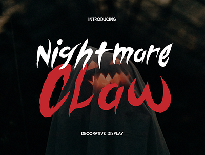 Nightmare Claw - Horror Handwritten Display | Free Font branding creepy font design font free free font graphic design halloween handwritten horror font illustration logo spooky font type design typeface typography