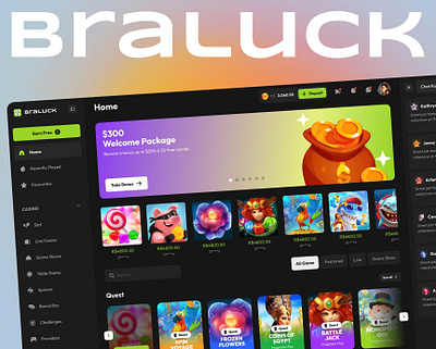 Braluck Web App (Game) app design product design ui ui design uiux