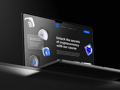 Cryptocurrency course — Landing page crypto cryptocourse design landingpage ui ux uxui web3 web3design webdesign webpagedesign