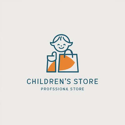 Kids shop logo.(Unused) brand identity branding kids logo kids shop kids shops logo logo design minimalist