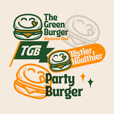 The Green Burger design diseño de logo diseño plano illustration logo logo logodesign design logodesign design brand marca tipografía