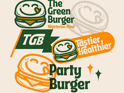 The Green Burger design diseño de logo diseño plano illustration logo logo logodesign design logodesign design brand marca tipografía