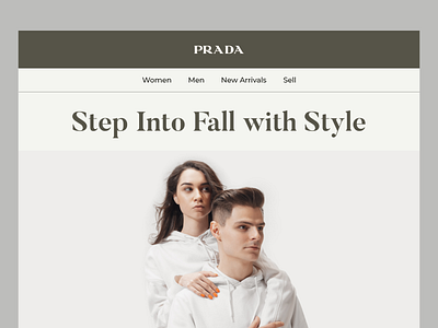 PRADA - Fashion Email Template adobe xd e commerce fashion elegant desing email template minimalist design modern desing modern web design ui uxui design web design