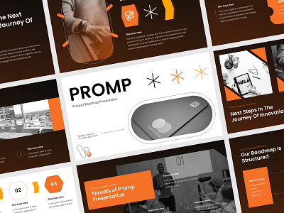 Product Roadmap Presentation Template business clean corporate minimalist orange pitch deck powerpoint template pptx presentation template product roadmap presentation professional slides template