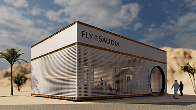 2023 Allianz E-Village Formula E Activations for FLY SAUDIA 3d architecture boothdesign design lumion render rhino3d