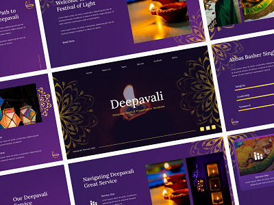 Deepavali Festival Presentation Template clean deepavali design graphic design india keynote template modern pitch deck powerpoint template pptx presentation presentation template professional slides template