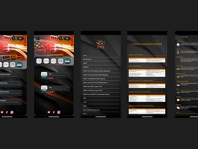 Cisco Commands app developed and published play store andr android design figma and android studio graphic design ui