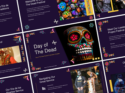 Day of the Dead Presentation Template clean day of the dead halloween keynote modern pitch deck powerpoint pptx presentation presentation design professional template