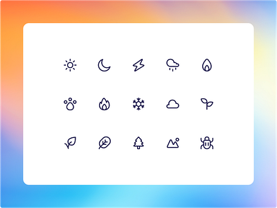 Weather Line Icon Pack by Iconstica icon icon collection icon library icon pack icon set icons line icons weather icons