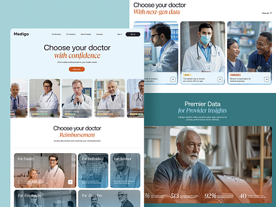 Medigo Health Care Website design doctor health health care health tracking healthcare hospital landing page medical medical care medicine modern project science service ui web web design webdesign website