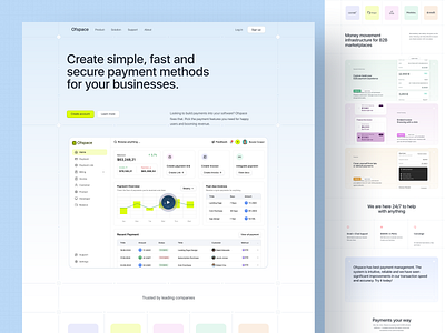 Finance Payment Website banking design finance fintech graphic design homepage landing page modern ofspace payment product design saas typography ui uidesign uiux user interface ux web design website