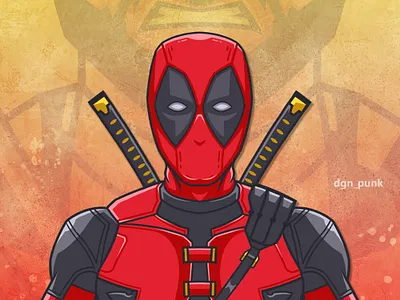 Deadpool illustration graphic design logo