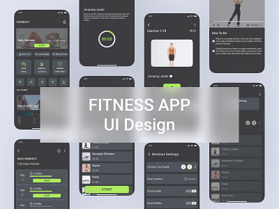 Fitness App- UI Design For Mobile app design design thinking typography ui ux