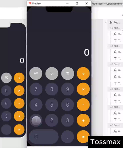 Mobile Calculator App Prototype using Protopie animation app app design dailyui design designtips figma iosdesign mobile design motion graphics protopie prototype ui ui design uiux uiux design ux ux design