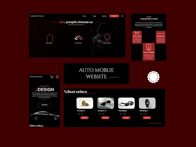 Auto moblie website 3d animation graphic design logo motion graphics ui uiux visualidentity web web design webdevelop website