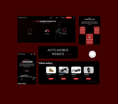 Auto moblie website 3d animation graphic design logo motion graphics ui uiux visualidentity web web design webdevelop website