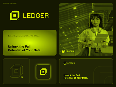 LEDGER - Logo Design blockchine branding clean corporate crypto crypto logo finance fintech graphic design logo logo design modern pattern tech technology logo