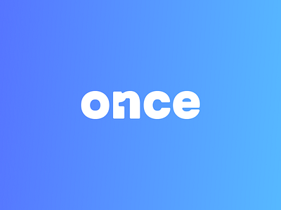 Once Logo 1 branding design identity logo logotype minimal once one simple type