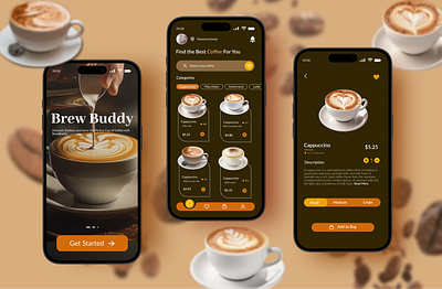 Coffee Shop Mobile App Design app design interface ui