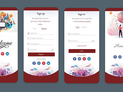 A Simple Login Design Using Figma androi android figma and android studio motion graphics ui