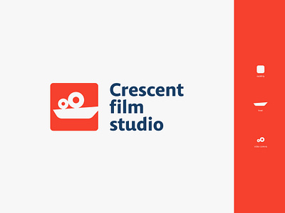 Crescent Logo design camera creative custom logo design studio film film production film studio logo design logo meaning logoforstudio movement studio branding typography videographer