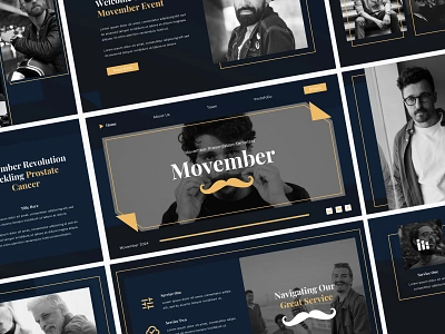 Movember Presentation Template clean keynote keynote template men minimalist movember mustache pitch deck powerpoint template pptx presentation template professional slides