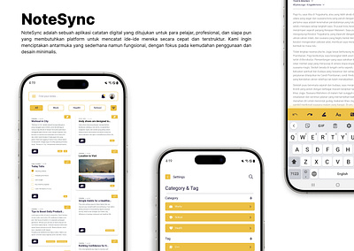 NoteSync UI Design branding design figma mobile app mobile ui note app notes ui uiux